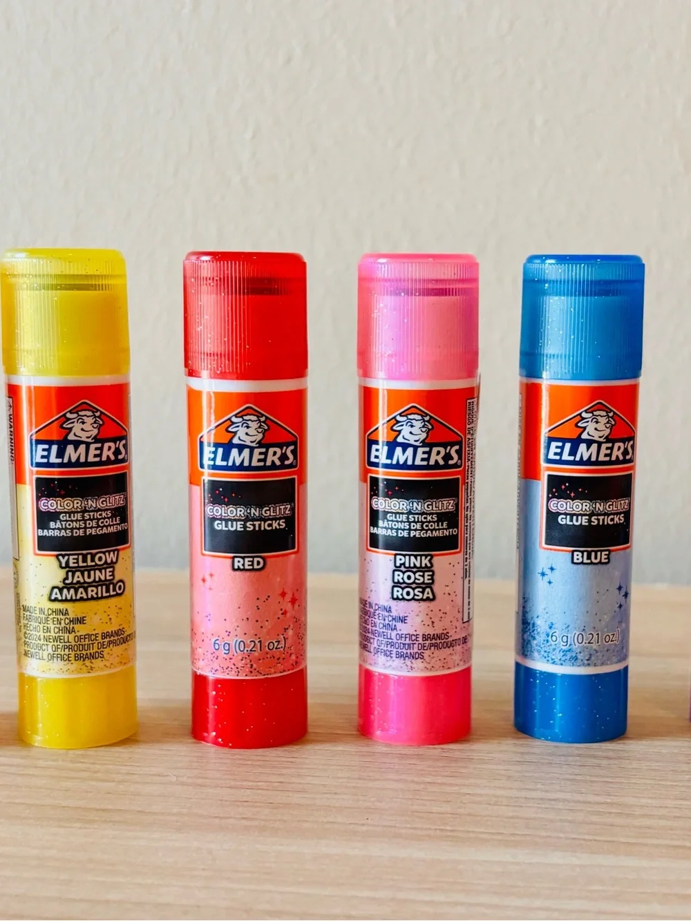 Elmer’s Color’N Glitz Glitter Glue Sticks 6 Colors | Sparkly Craft Glue